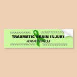 Brain Injury Green Ribbon Bumper Sticker