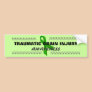 Brain Injury Green Ribbon Bumper Sticker