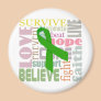 Brain Injury Green Ribbon Inspiration Round Magnet