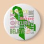 Brain Injury Green Ribbon Inspiring Pin / Button