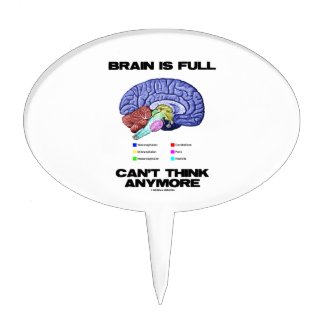 Brain Is Full Can't Think Anymore (Brain Anatomy) Cake Pick
