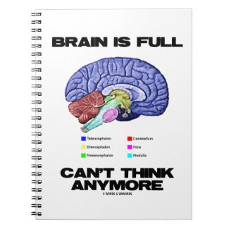 Brain Is Full Can't Think Anymore (Brain Anatomy) Notebooks