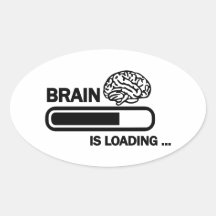 Brain loading oval stickers
