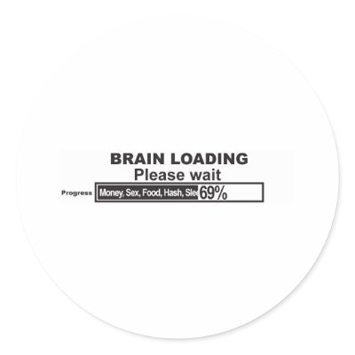 Brain Loading Round Stickers by CarbonClothing