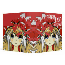 Brain Over Load Cute Anime Girls Binder
