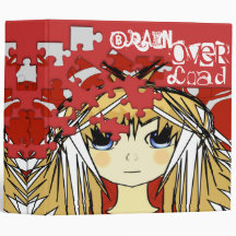 Brain Over Load Cute Anime Girls Binder