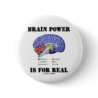 Brain Power Is For Real (Brain Anatomy Attitude) button