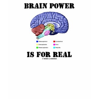 Brain Power Is For Real (Brain Anatomy Attitude) shirt