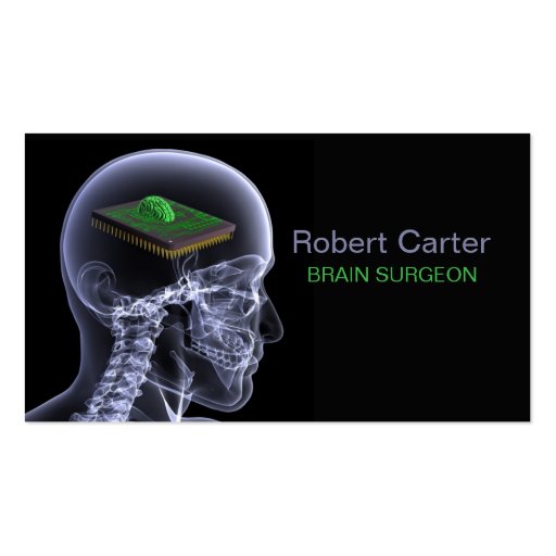 Brain Surgeon / Psychologist Business Card (front side)