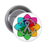 Brain Tumor Awareness Matters Petals Pinback Button