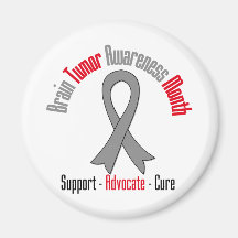 Brain Tumor Awareness Month Ribbon Refrigerator Magnet