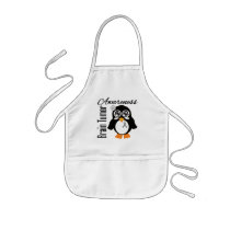 Brain Tumor Awareness Penguin Apron