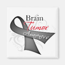 Brain Tumor Awareness Ribbon Refrigerator Magnets