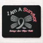 Brain Tumor Butterfly I Am A Survivor Mousepad