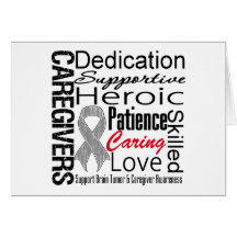 Brain Tumor Caregivers Collage Greeting Cards