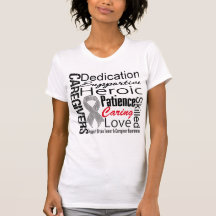 Brain Tumor Caregivers Collage Tee Shirt