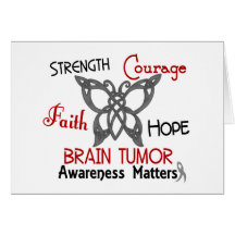 Brain Tumor Celtic Butterfly 3 Greeting Cards