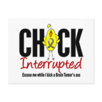 Brain Tumor Chick Interrupted postcards