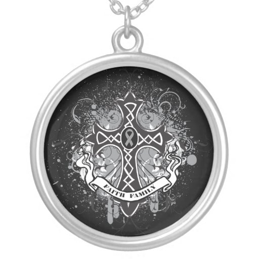Brain Tumor - Faith Family Prayer Cross Necklace