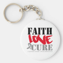 Brain Tumor Faith Love Cure Key Chain