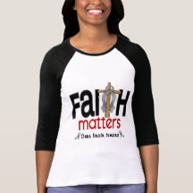 Brain Tumor Faith Matters Cross 1 Tshirts