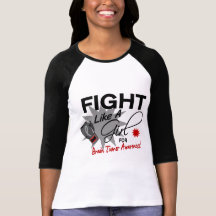 Brain Tumor Fight Like A Girl 11.3 Tee Shirts