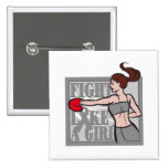 Brain Tumor Fight Like A Girl Boxer buttons