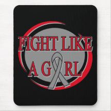 Brain Tumor Fight Like A Girl Circular Mousepad