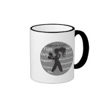 Brain Tumor Fight Like A Girl Collage Coffee Mug
