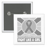 Brain Tumor Fight Like A Girl Flag buttons