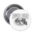 Brain Tumor Fight Like A Girl Sporty Callout buttons