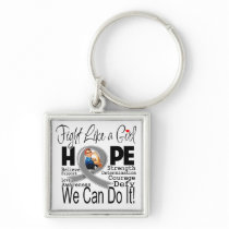 Brain Tumor Fight We Can Do It Key Chains