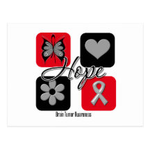 Brain Tumor Hope Love Inspire Awareness Postcards