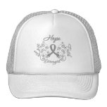 Brain Tumor Hope Motto Butterfly hats