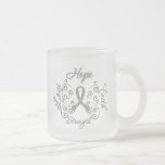 Brain Tumor Hope Motto Butterfly mugs