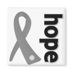 Brain Tumor Hope Ribbon magnets