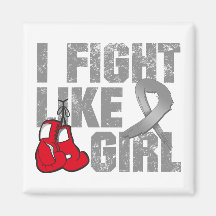 Brain Tumor I Fight Like A Girl (Grunge) Fridge Magnets