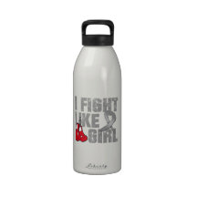 Brain Tumor I Fight Like A Girl (Grunge) Drinking Bottle
