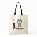 Brain Tumor I Wear Gray Ribbon For My Daughter bags