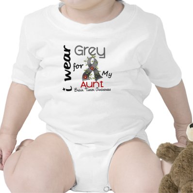 Brain Tumor I Wear Grey For My Aunt 43 Romper