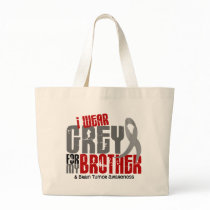 Brain Tumor I Wear Grey For My Brother 6.2 Tote Bag