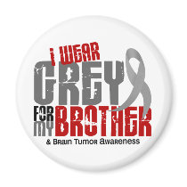 Brain Tumor I Wear Grey For My Brother 6.2 Refrigerator Magnets