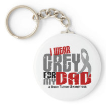 Brain Tumor I Wear Grey For My Dad 6.2 Key Chains