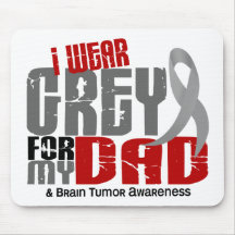 Brain Tumor I Wear Grey For My Dad 6.2 Mouse Mats