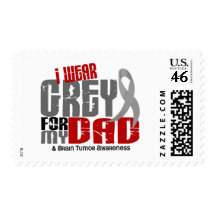 Brain Tumor I Wear Grey For My Dad 6.2 Stamps