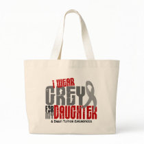 Brain Tumor I Wear Grey For My Daughter 6.2 Canvas Bags