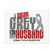 Brain Tumor I Wear Grey For My Husband 6.2 Postcards