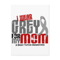 Brain Tumor I Wear Grey For My Mom 6.2 Post Cards