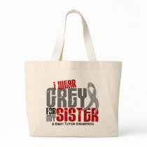 Brain Tumor I Wear Grey For My Sister 6.2 Canvas Bag