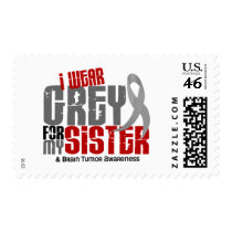 Brain Tumor I Wear Grey For My Sister 6.2 Stamp